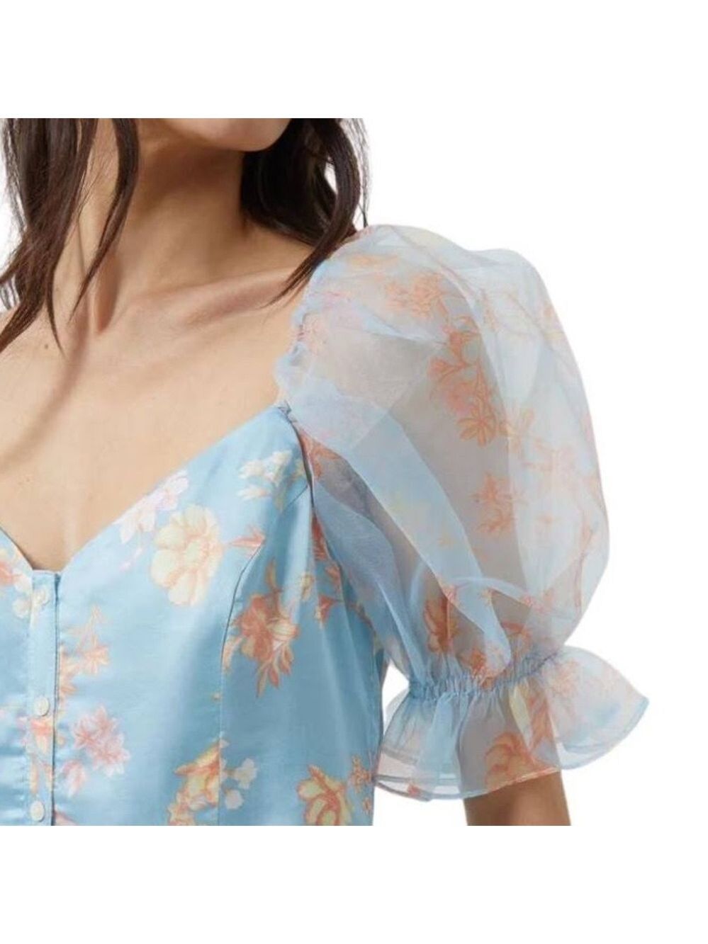 NWT $128 French Connection Diana Drape Top - Picture 3 of 7
